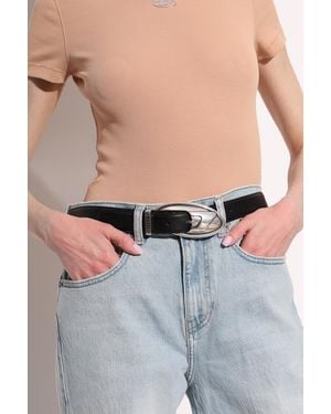 DIESEL Leather Belt "B-D Rop" - Blue