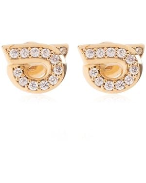 Ferragamo Brass Earrings - White