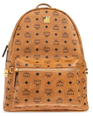 MCM Backpack With Logo - Brown