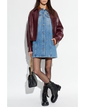 Versace Denim Dress With Pockets - Blue