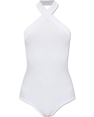 Balmain Body With Shimmering Sequins - White