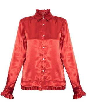Comme des Garçons Ruffled Shirt - Red