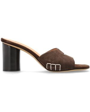 JW Anderson Suede Heeled Mules - Brown