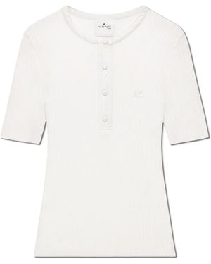 Courreges Top Made Of Combined Materials - White
