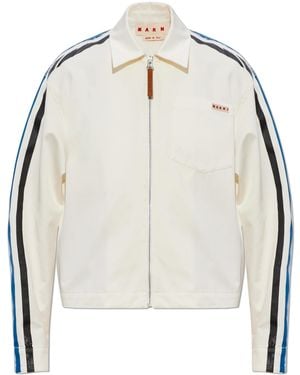 Marni Cotton Jacket With Pocket - Natural