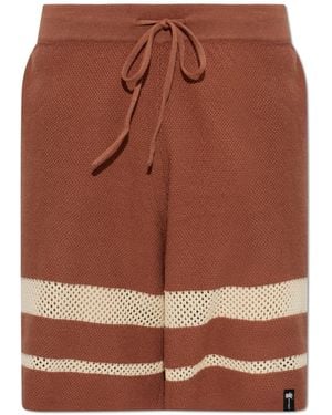 Palm Angels Shorts With Logo - Brown