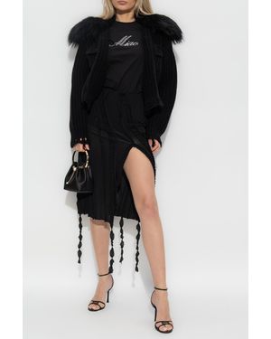 Blumarine Skirt With Decorative Trim - Black