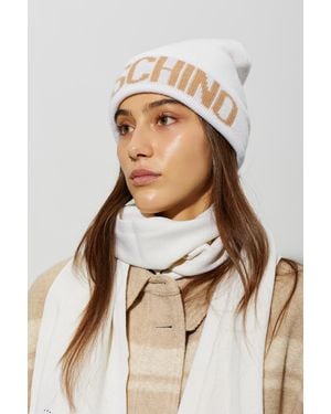 Moschino Cap With Logo - Natural