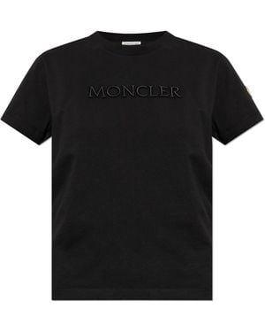 Moncler Embroidered Logo T-Shirt - Black