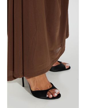 Black Suede Studio Heeled Sandals 'Geri 100' - Brown