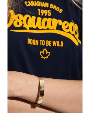 DSquared² Brass Bracelet With Engraved Logo - Blue