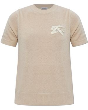 Burberry Short-Sleeved Jumper 'Anisa' - Natural