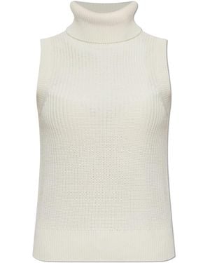 MICHAEL Michael Kors Sleeveless Turtleneck - White