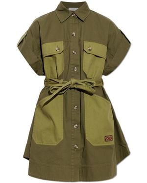 Zimmermann Cotton Jacket With Belt - Green