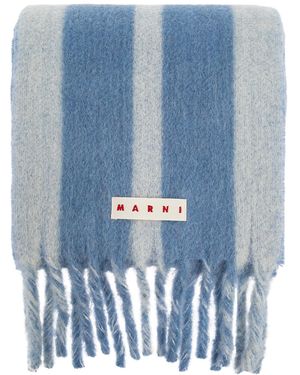 Marni Scarf With Logo - Blue