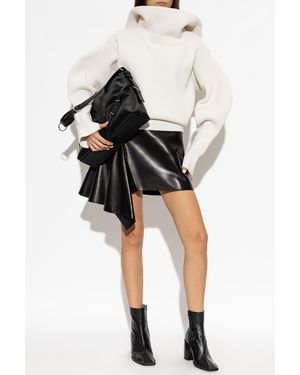 Givenchy Leather Skirt With An Asymmetric Cut - Black