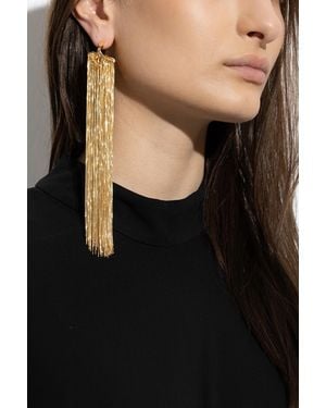 Bottega Veneta Single Tassel Earring - Black