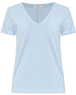 Rag & Bone V-Neck T-Shirt - Blue