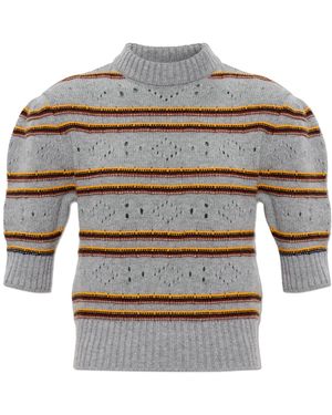 Marni Cashmere Short-Sleeved Top - Grey
