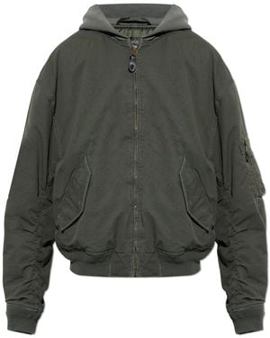 Balenciaga Insulated Jacket With Hood - Grey