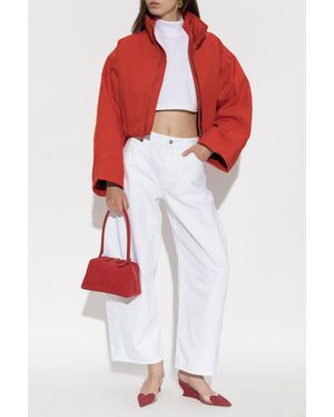 Alaïa Wide-Leg Jeans - Red