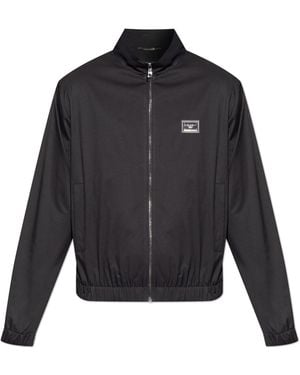 Dolce & Gabbana Jacket With Logo - Black