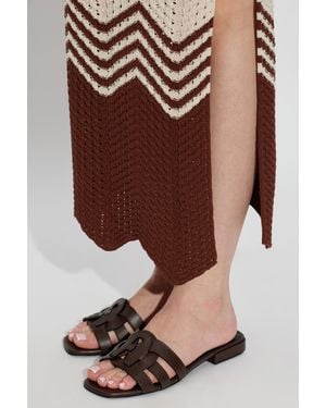 Furla 'Summer' Slides - Brown