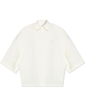 Fear Of God Polo With Embroidered Logo - White