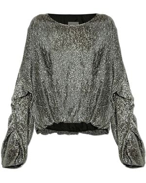 Dries Van Noten Sequin Top - Grey