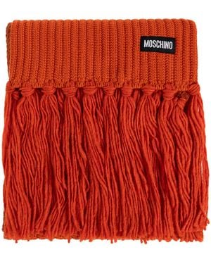 Moschino Scarf With Fringes - Red