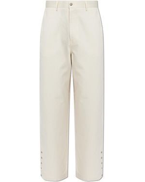 Palm Angels Straight-Leg Trousers - White