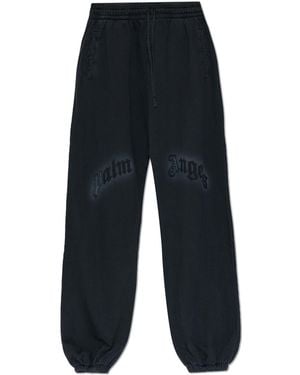 Palm Angels Joggers With Logo - Blue