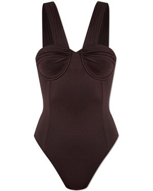 Balmain One-Piece Swimsuit - Brown