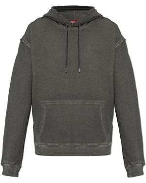 DIESEL S-Quinn-Hood Sweatshirt - Grey