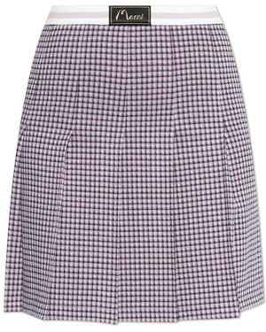 Marni Plaid Skirt - Purple