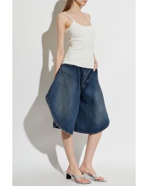 Courreges Ribbed Camisole Top - Blue