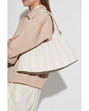 Lacoste Leather Hand Bag 'Lenglen Medium' - Natural