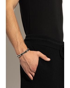 McQueen Bracelet With Shimmering Crystals - Black