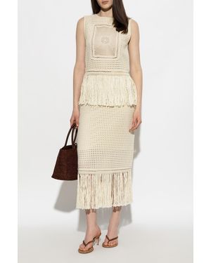 Zimmermann Skirt With Fringes - Natural