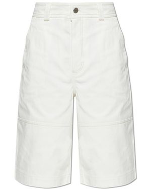 Ami Paris Denim Shorts - White