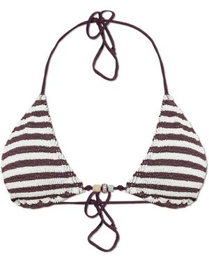 Bondeye Top Of The "Beaded Ingrid" Swimsuit - White