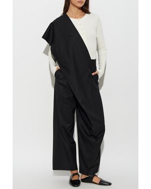 Issey Miyake Wide-Leg Pants With Wrap Panel - Blue