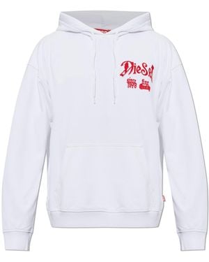 DIESEL Sweatshirt 'S-Boxt-Hood-Aa2' - White