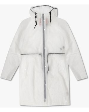 HUNTER Rain Coat With Pockets - White