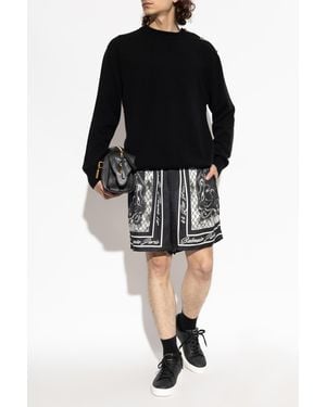 Balmain Printed Shorts - Black