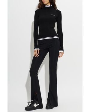 Off-White c/o Virgil Abloh Ribbed Turtleneck Top - Black