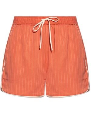 Munthe Striped Pattern Shorts - Orange