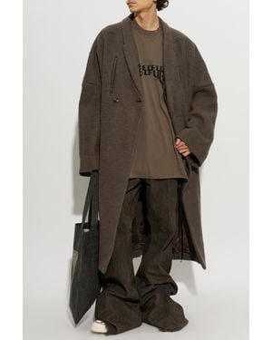 Rick Owens Wool Coat - Brown