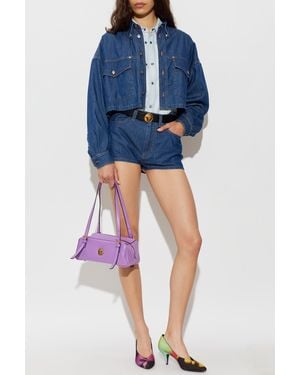 Versace Loose-Fit Denim Jacket - Blue