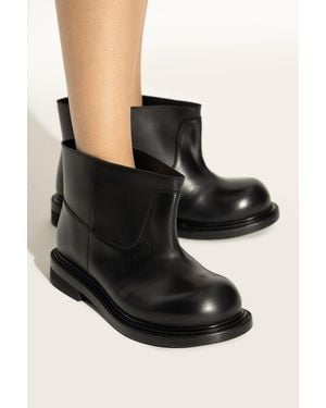 Moschino Leather Ankle Boots - Black